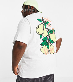 Белая футболка с принтом фруктов на спине New Love Club Plus-Белый