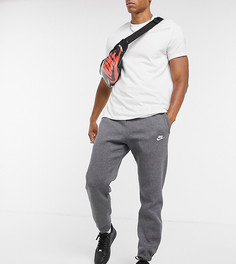 Темно-серые джоггеры в стиле casual с манжетами Nike Tall Club-Серый