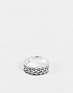 Серебристое кольцо с отделкой в виде стрел Icon Brand-Серебряный