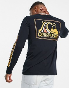 Черный лонгслив Quiksilver Seaquest-Черный цвет