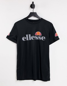 Черная футболка со светоотражающим логотипом ellesse Pozzio-Черный цвет