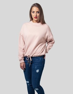 Розовый oversized-свитшот с круглым вырезом Urban Classics-Розовый цвет