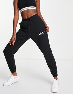 Черные джоггеры с большим логотипом Reebok-Черный цвет