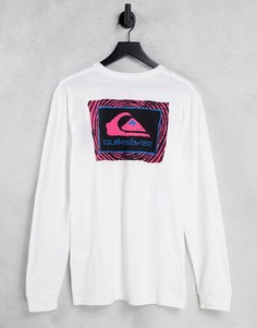 Белый лонгслив Quiksilver Return to the Moon