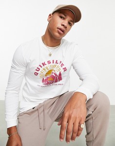 Белый лонгслив Quiksilver Mountain Side