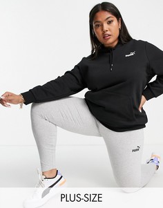 Худи черного цвета с маленьким логотипом PUMA Plus Essentials-Черный цвет