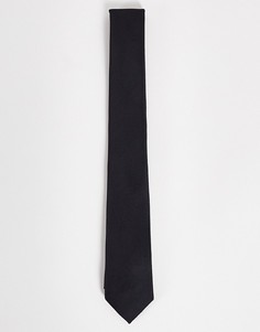 Черный фактурный галстук ASOS DESIGN-Черный цвет