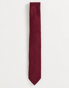 Бордовый фактурный галстук ASOS DESIGN-Красный