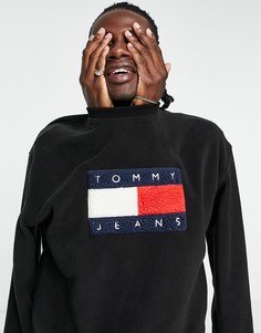 Черный флисовый свитшот из капсульной коллекции Tommy Jeans Cozy-Черный цвет