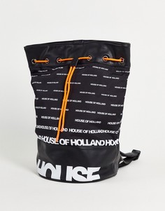 Черная сумка-дафл с логотипом House of Holland-Черный цвет