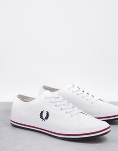 Белые саржевые кроссовки Fred Perry Kingston-Белый