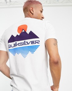 Белая футболка с принтом на спине Quiksilver Reflect-Белый