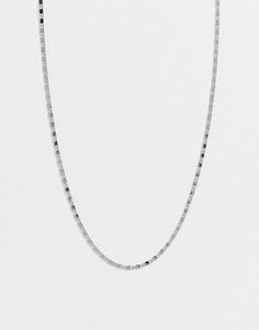 Серебристое ожерелье-цепочка с родиевым покрытием DesignB-Серебряный