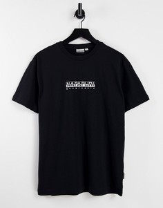 Черная футболка Napapijri Box-Черный цвет