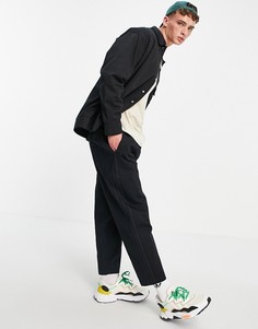 Черные брюки из твила adidas Originals adicolor Contempo-Черный цвет