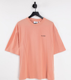 Оранжевая oversized-футболка с логотипом COLLUSION Unisex-Оранжевый цвет