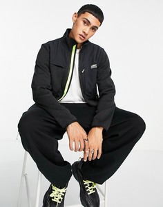 Черная флисовая куртка на сквозной молнии Quiksilver-Черный цвет