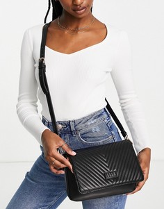 Черная маленькая сумка через плечо с клапаном Elle-Черный цвет