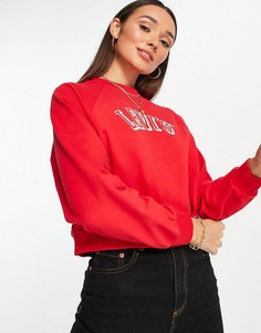 Красный свитер с круглым вырезом и логотипом в университетском стиле Levis Levis®