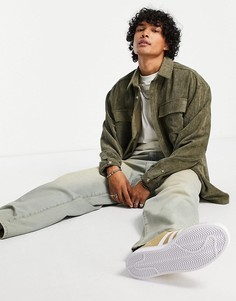 Вельветовый oversized-шакет цвета хаки Reclaimed Vintage Inspired-Зеленый цвет