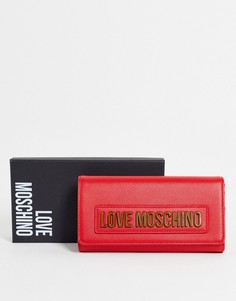 Красный кошелек для монет с логотипом Love Moschino