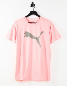 Персиковая футболка с принтом пумы PUMA-Розовый цвет