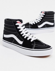 Черно-белые высокие кроссовки Vans SK8-Черный цвет