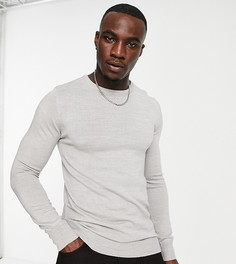 Светло-серый джемпер с круглым вырезом Brave Soul Tall