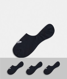 Набор из 3 пар низких спортивных носков черного цвета adidas Originals-Черный