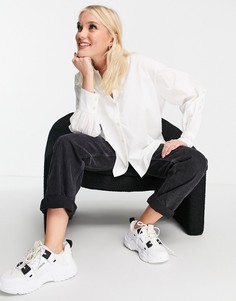 Белая рубашка с воротником и вышивкой ришелье из органического хлопка Maison Scotch-Белый