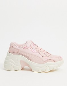Розовые кроссовки на танкетке Puma Pulsar-Розовый