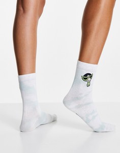 Зеленые носки с принтом тай-дай Skinnydip x Powerpuff Girls Buttercup-Зеленый цвет