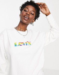 Свободный белый свитшот с логотипом Levis Levis®