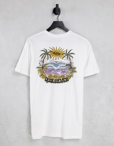 Белая футболка с гипнотическим принтом Quiksilver-Белый
