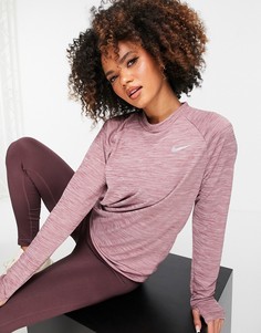 Темно-розовый топ с круглым вырезом Nike Running Pacer Dri-FIT-Розовый цвет