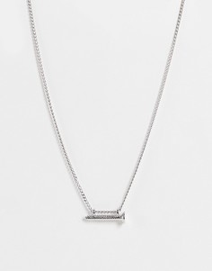 Серебристое ожерелье с подвеской в виде винтика Topshop-Серебряный