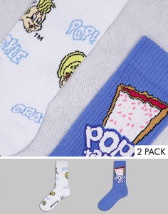 Набор из 2 пар носков с дизайном "Pop Tarts" ASOS DESIGN-Разноцветный