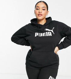 Худи черного цвета с логотипом Puma Plus Essentials-Черный цвет