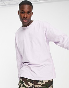 Oversized-лонгслив сиреневого цвета New Look-Фиолетовый цвет