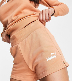 Трикотажные шорты желтовато-коричневого цвета Puma Essentials-Коричневый цвет