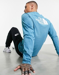Синий лонгслив The North Face Easy-Голубой