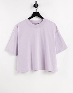 Нежно-сиреневая футболка в стиле super oversized с разрезами по бокам ASOS DESIGN-Фиолетовый цвет