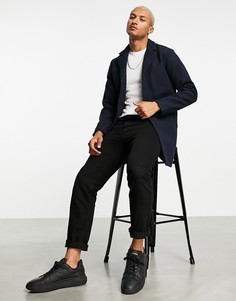 Темно-синее пальто из искусственной шерсти Jack & Jones Originals-Темно-синий