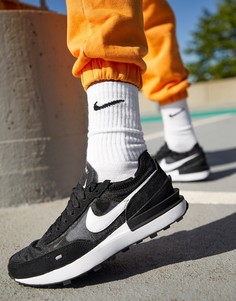 Черные сетчатые кроссовки Nike Waffle One-Черный цвет