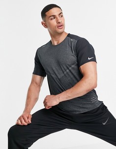 Черная футболка Nike Running Run Division Rise 365-Черный цвет