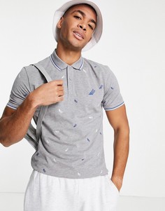 Футболка-поло BOSS Athleisure paddy 8-Серый
