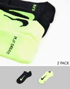 Набор из 2 пар носков черного и желтого цветов Nike Running-Черный цвет