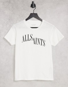 Белая футболка с логотипом из двух частей AllSaints-Белый
