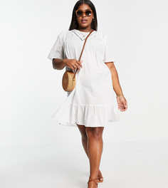 Белое платье мини из органического хлопка Vero Moda Curve-Белый