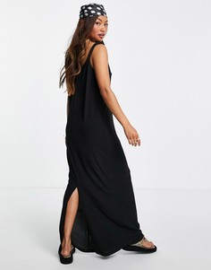 Черное платье макси с перекрученными бретельками Vero Moda-Черный цвет